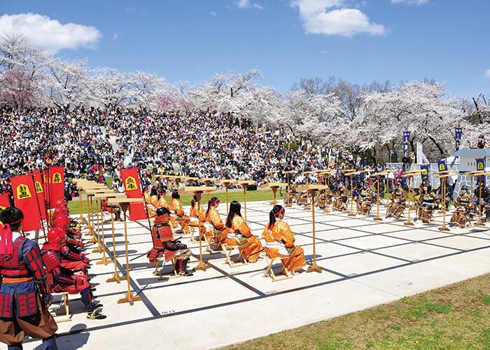山形の春 天童桜まつり 人間将棋