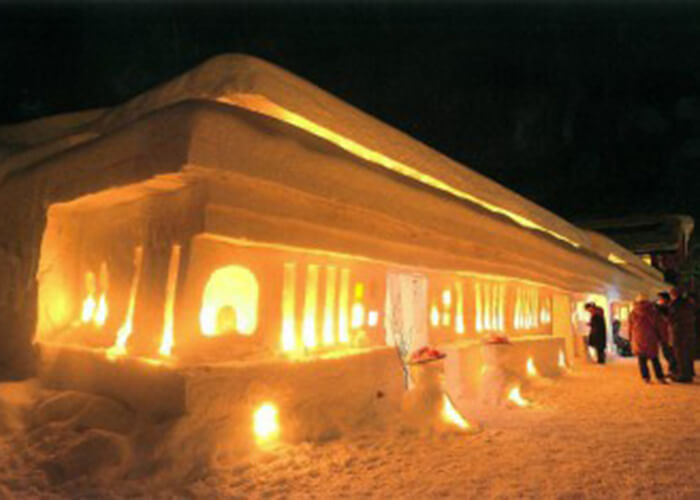 山形の冬 雪旅籠の灯り